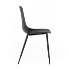 4 Chairs Made with Polypropylene Seat and Metal Legs - Mary Viadurini