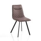 4 Chairs Upholstered in Aged Effect Synthetic Leather - Hydrogen Viadurini