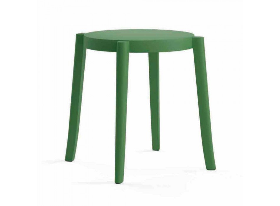4 Outdoor Stackable Stools Design in Polypropylene Made in Italy - Anona