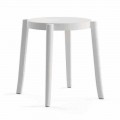 4 Modern Stackable Outdoor Stools in Polypropylene Made in Italy - Anona