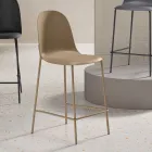 4 Living Room Stools in Polypropylene and Metal Frame - Dinamo Viadurini
