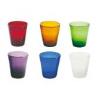 6 Glasses Water Craft Service of Colored Blown Glass - Yucatan Viadurini
