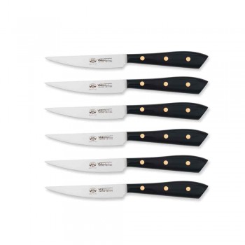 6 Gualtiero Marchesi Berti steak knives exclusively for Viadurini-Cornelia