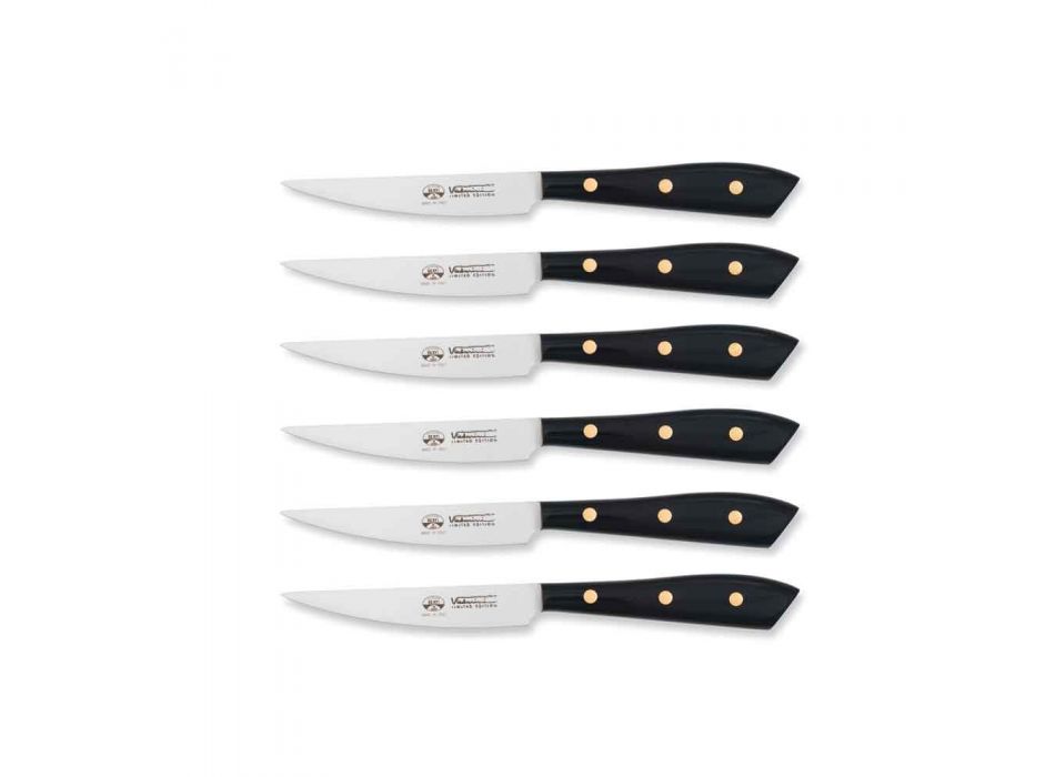 6 Gualtiero Marchesi Berti steak knives exclusively for Viadurini-Cornelia