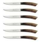 6 Artisan Kitchen Knives with Ox Horn Handle Made in Italy - Marine Viadurini