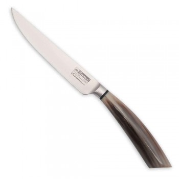 6 Handcrafted Steak Knives in Horn or Wood Made in Italy - Zuzana