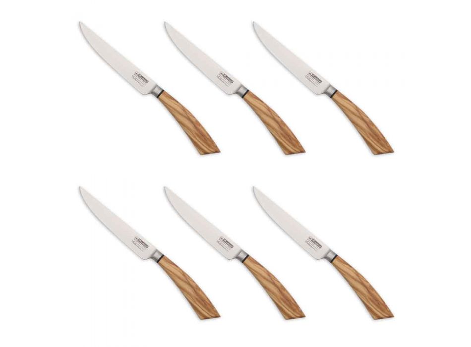 6 Handcrafted Steak Knives in Horn or Wood Made in Italy - Zuzana Viadurini