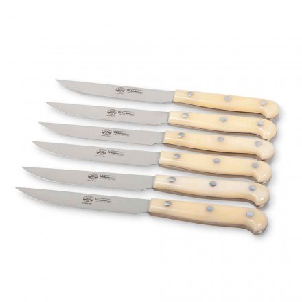 6 Table Knives 2012 Berti Stainless Steel Exclusive for Viadurini - Annico Viadurini