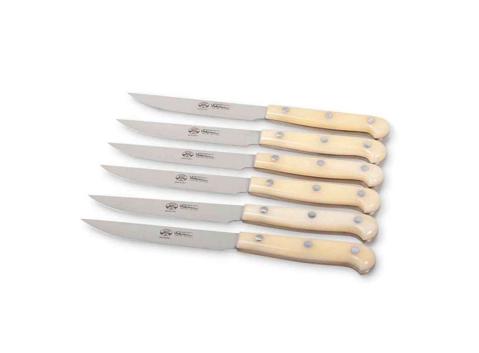 6 Table Knives 2012 Berti Stainless Steel Exclusive for Viadurini - Annico