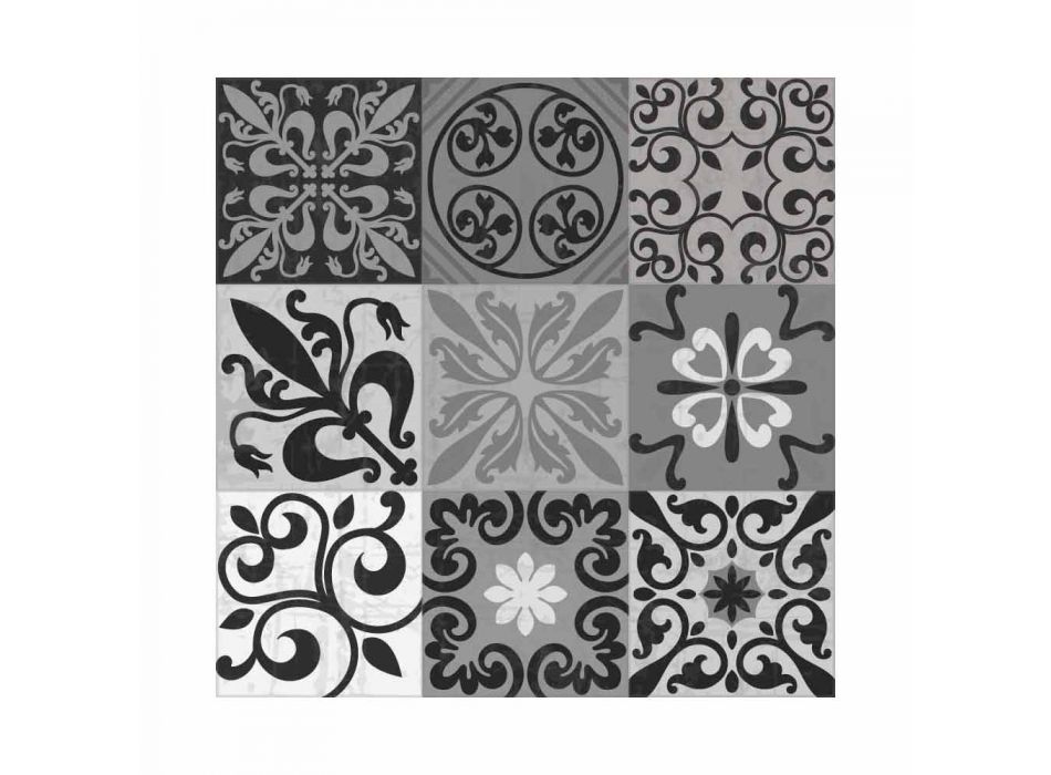 6 Elegant Placemats in Pvc and Polyester with Black or Gray Pattern - Pita