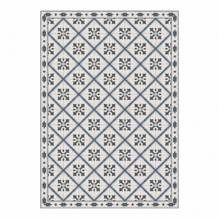 6 Rectangular Placemats in Pvc and Polyester with Patterned Design - Berimo Viadurini
