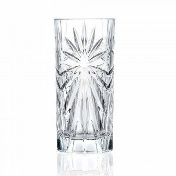 8 Highball Tumbler Tall Glasses for Cocktail in Eco Crystal - Malgioglio