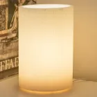 Cylindrical Lampshade in Scented Wax with Scratched Effect Made in Italy - Donata Viadurini