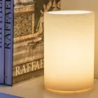 Cylindrical Lampshade in Scented Wax with Scratched Effect Made in Italy - Donata Viadurini