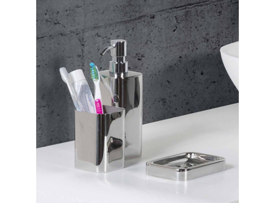 Free Standing Bathroom Accessories in Stainless Steel Chrome Finish - Glossy Viadurini