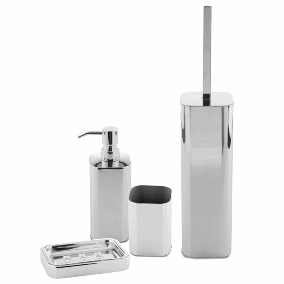 Free Standing Bathroom Accessories in Stainless Steel Chrome Finish - Glossy Viadurini