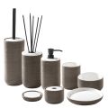 Bathroom Accessories in Clay with White Interior Made in Italy - Antonella