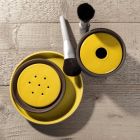 Bathroom Accessories in Yellow Refractory Clay Made in Italy - Antonella Viadurini