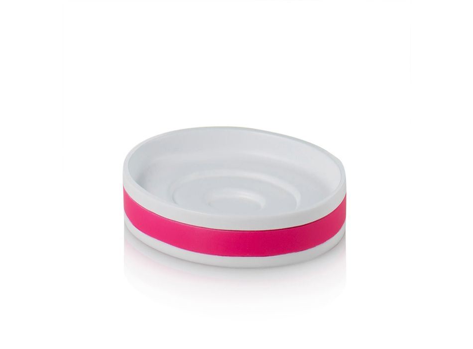 Bathroom Accessories in Multicolor Resin, Abs and Metal - Pink Viadurini