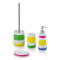 Bathroom Accessories in Multicolor Resin, Abs and Metal - Pink