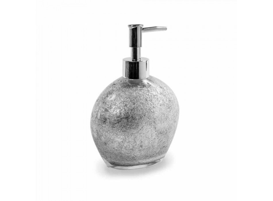 Bathroom Accessories in Resin Coated in Silver Leaf - Argentine