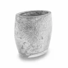 Bathroom Accessories in Resin Coated in Silver Leaf - Argentine Viadurini