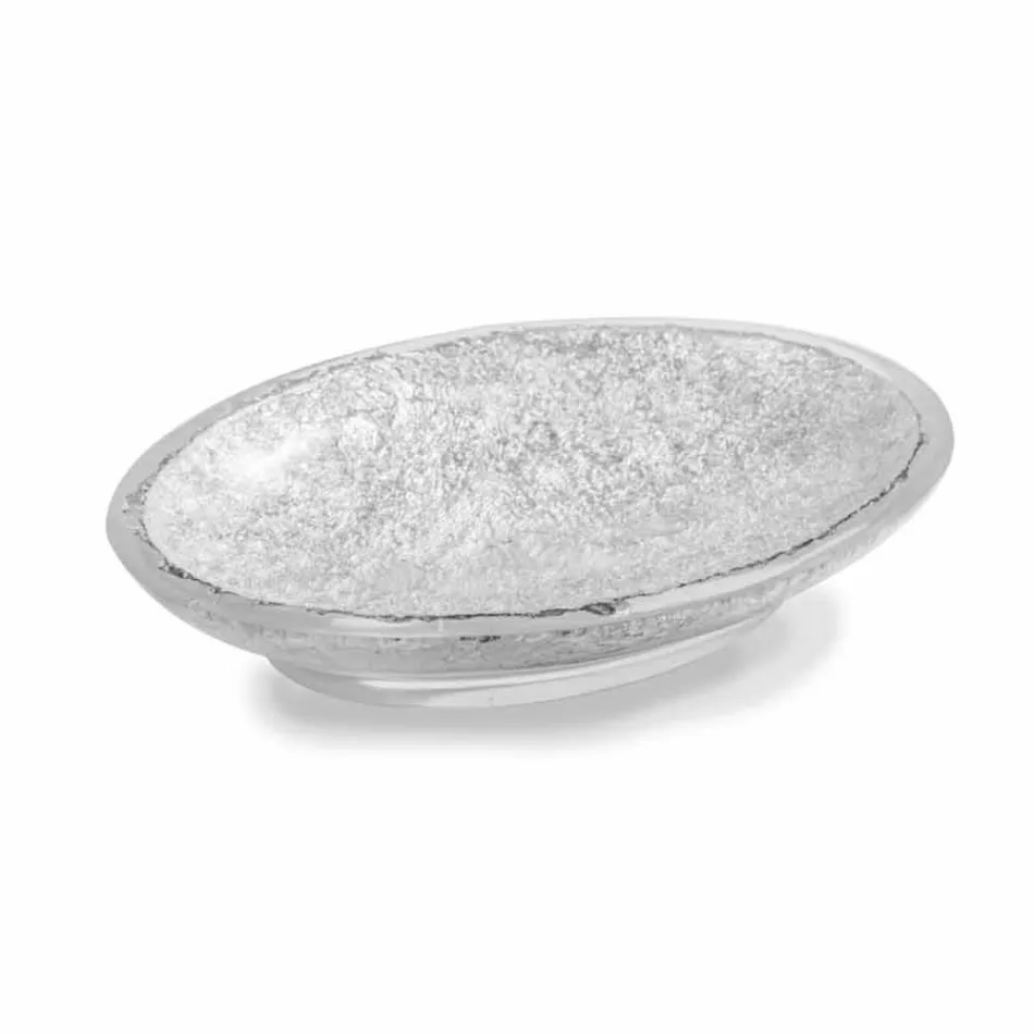 Bathroom Accessories in Resin Coated in Silver Leaf - Argentine Viadurini