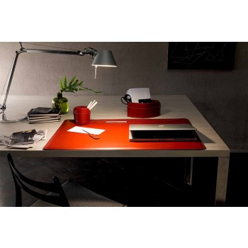 4 Piece Regenerated Leather Desk Accessories Made in Italy - Ebe
