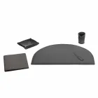 Desk Accessories in Regenerated Leather 5 Pieces Made in Italy - Medea Viadurini