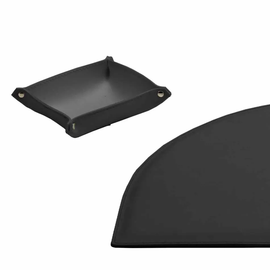 Desk Accessories in Regenerated Leather 5 Pieces Made in Italy - Medea Viadurini