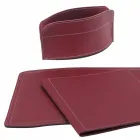 Accessories 5 Piece Regenerated Leather Desk Made in Italy - Brando Viadurini