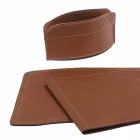 Accessories 5 Piece Regenerated Leather Desk Made in Italy - Brando Viadurini