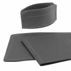 Accessories 5 Piece Regenerated Leather Desk Made in Italy - Brando Viadurini