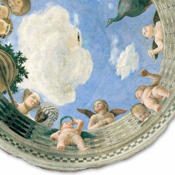 large fresco Mantegna &quot;Oculus with Cherubs and Dame Overlooking&quot;