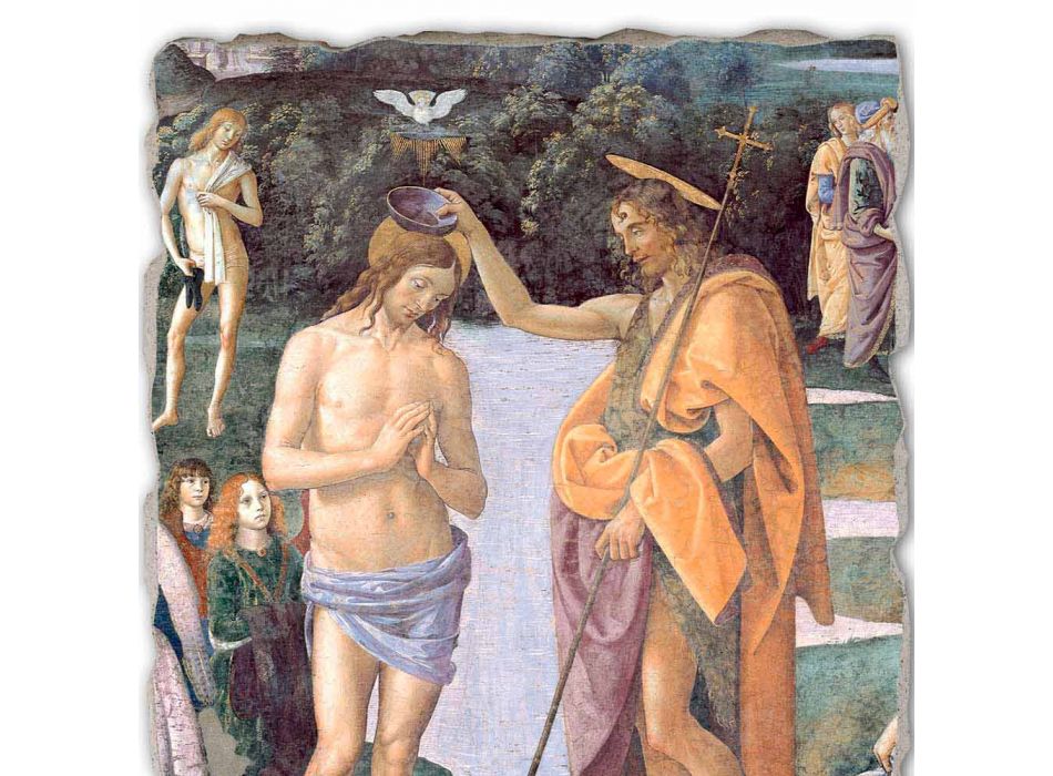 Perugino fresco reproduction &quot;Baptism of Christ&quot;