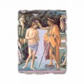 Baptism of Christ (detail) by Perugino, hand-painted fresco