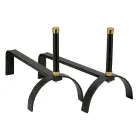 Andirons for the Fireplace in Different Finishes Height 25 cm Made in Italy - Rhinoceros Viadurini