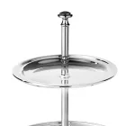 Stand for Sweets, Cakes, 2-Tier Buffet in Luxury Silver-Plated Metal - Gengo Viadurini