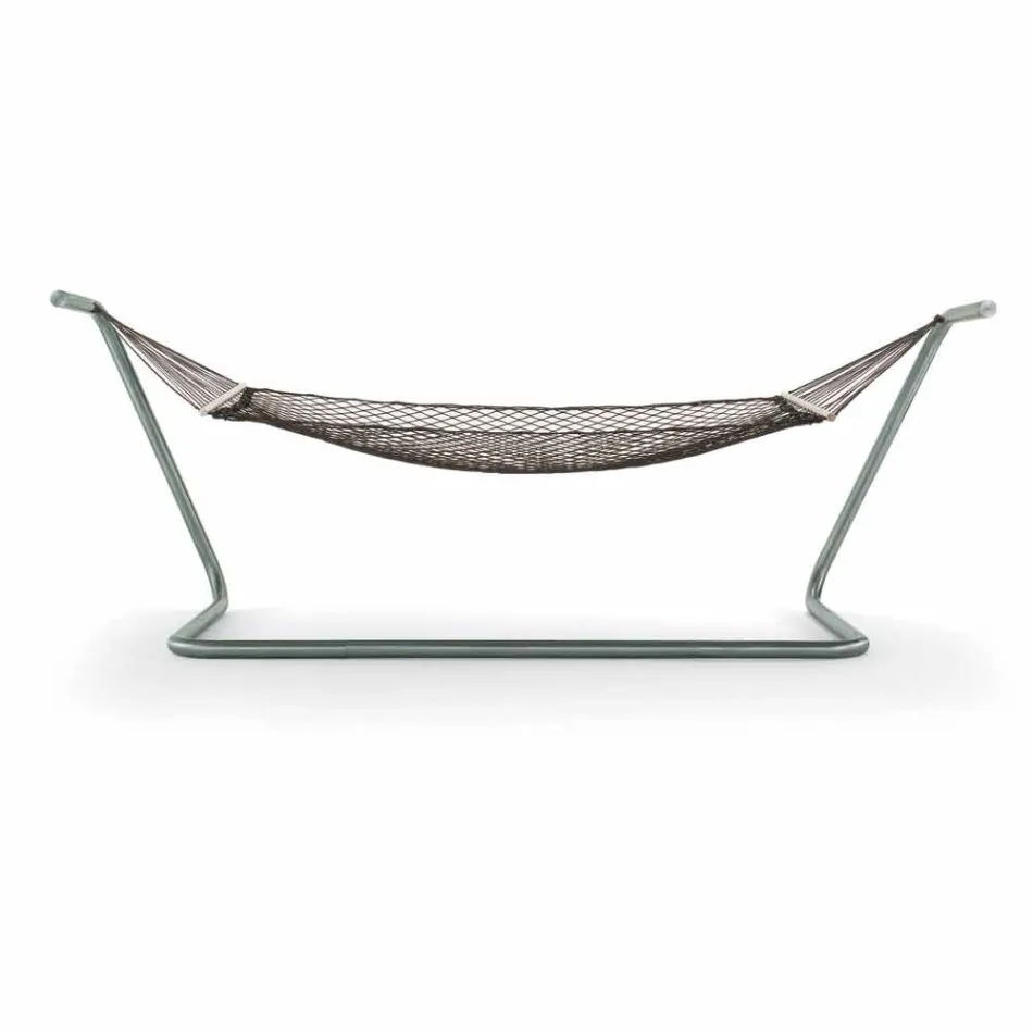 Hammock in Steel and Black Garden Design Made in Italy - Cumberland Viadurini