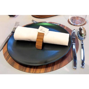 Modern Design Wooden Napkin Ring Made in Italy - Stan
