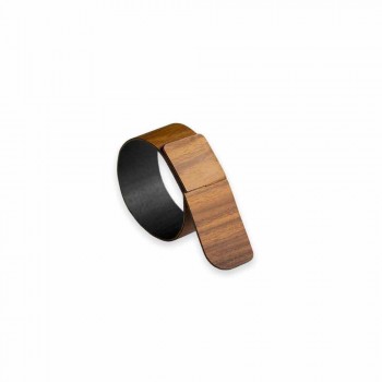 Modern Design Wooden Napkin Ring Made in Italy - Stan