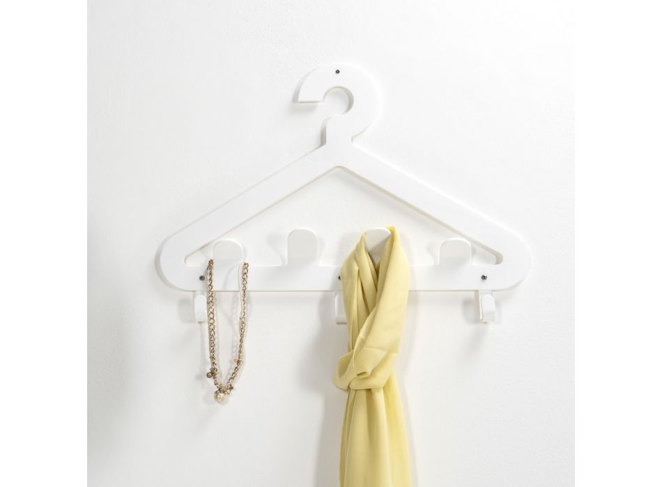 Wall Coat Hanger for Entrance in Colored Plastic