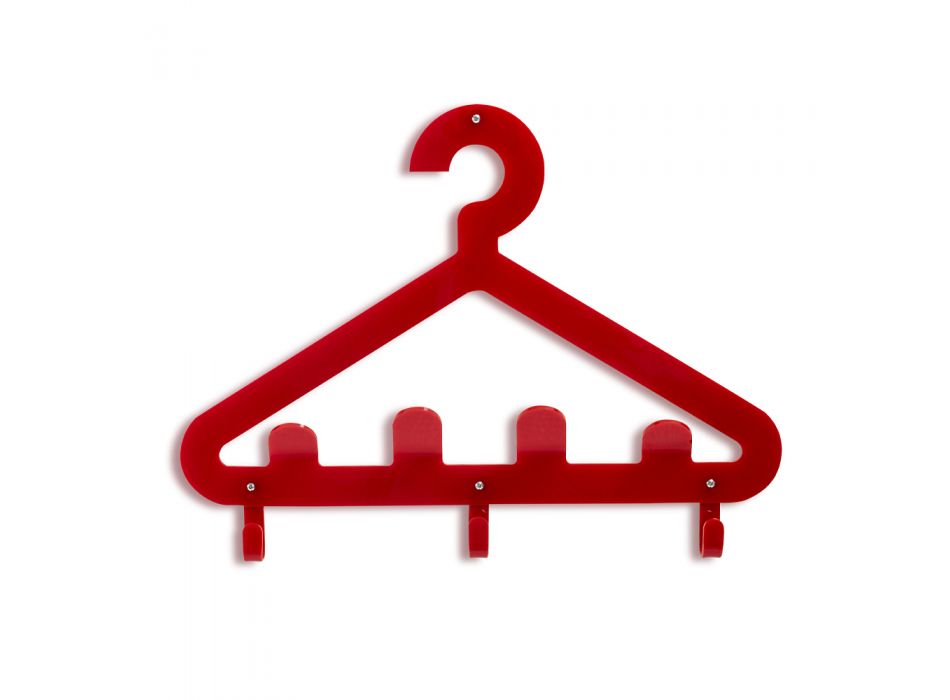 Wall Coat Hanger for Entrance in Colored Plastic