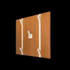 Wall Hanger in Teak with 5 Hangers in Corian Made in Italy - Appiccio Viadurini
