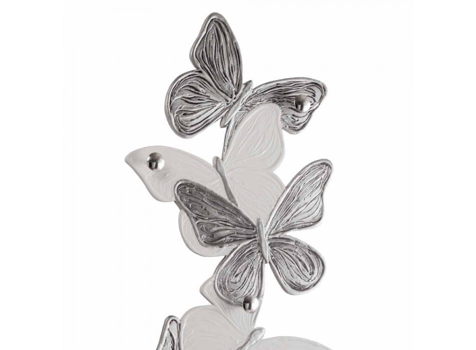Wall hanger with design butterflies 5pomelli made in Italy Brice Viadurini