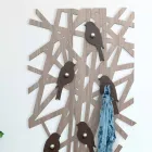 Modern Design Colored Wood Wall Coat Rack - Alberuccell Viadurini