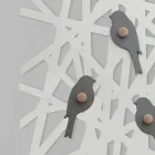 Modern Design Colored Wood Wall Coat Rack - Alberuccell Viadurini