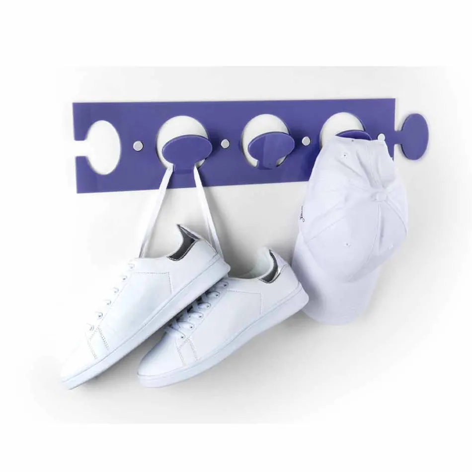 Design Wall Coat Hanger in Triple Colored Plexiglass 2 Pieces - Fratack Viadurini