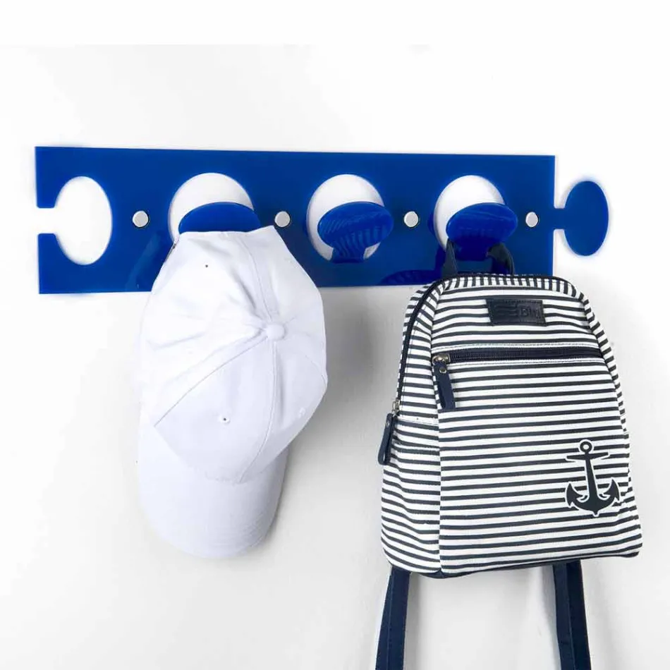 Design Wall Coat Hanger in Triple Colored Plexiglass 2 Pieces - Fratack Viadurini