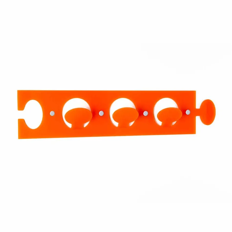 Design Wall Coat Hanger in Triple Colored Plexiglass 2 Pieces - Fratack Viadurini